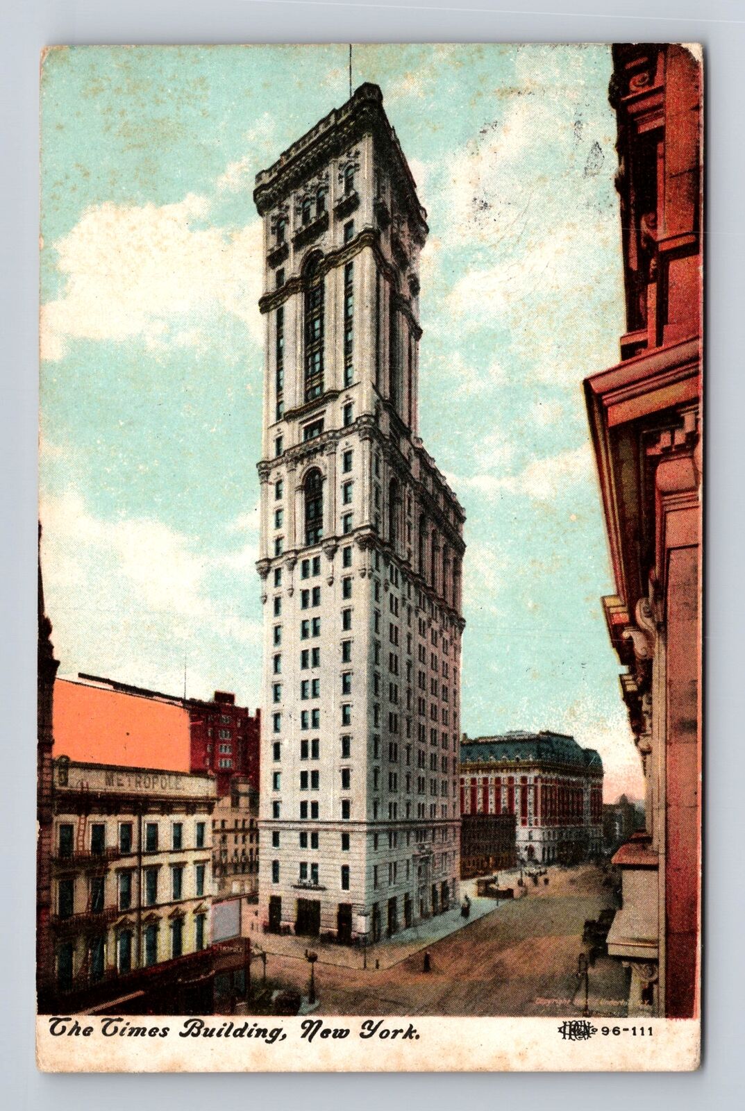 New York City NY-New York, The Times Building, Antique, Vintage Postcard