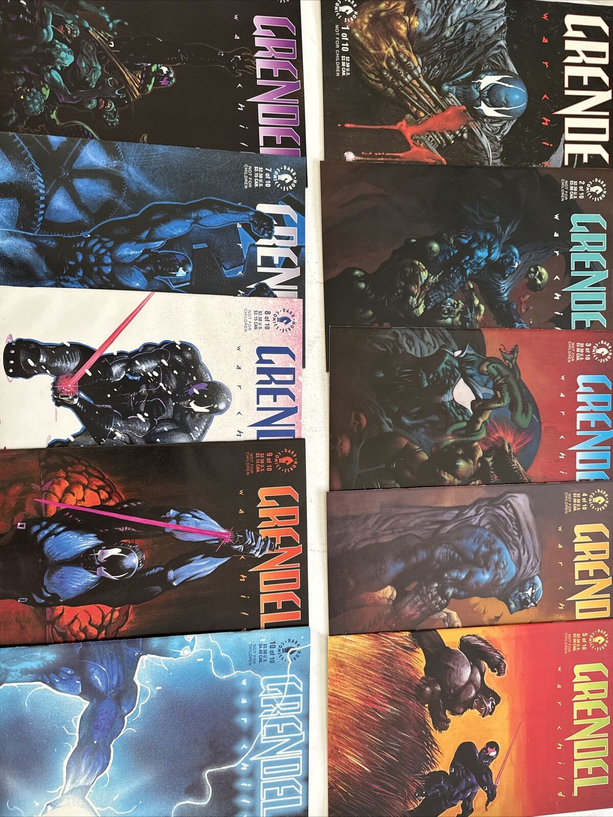 GRENDEL Warchild #1-10 Dark Horse Comics 1992 Complete Set Matt Wagner