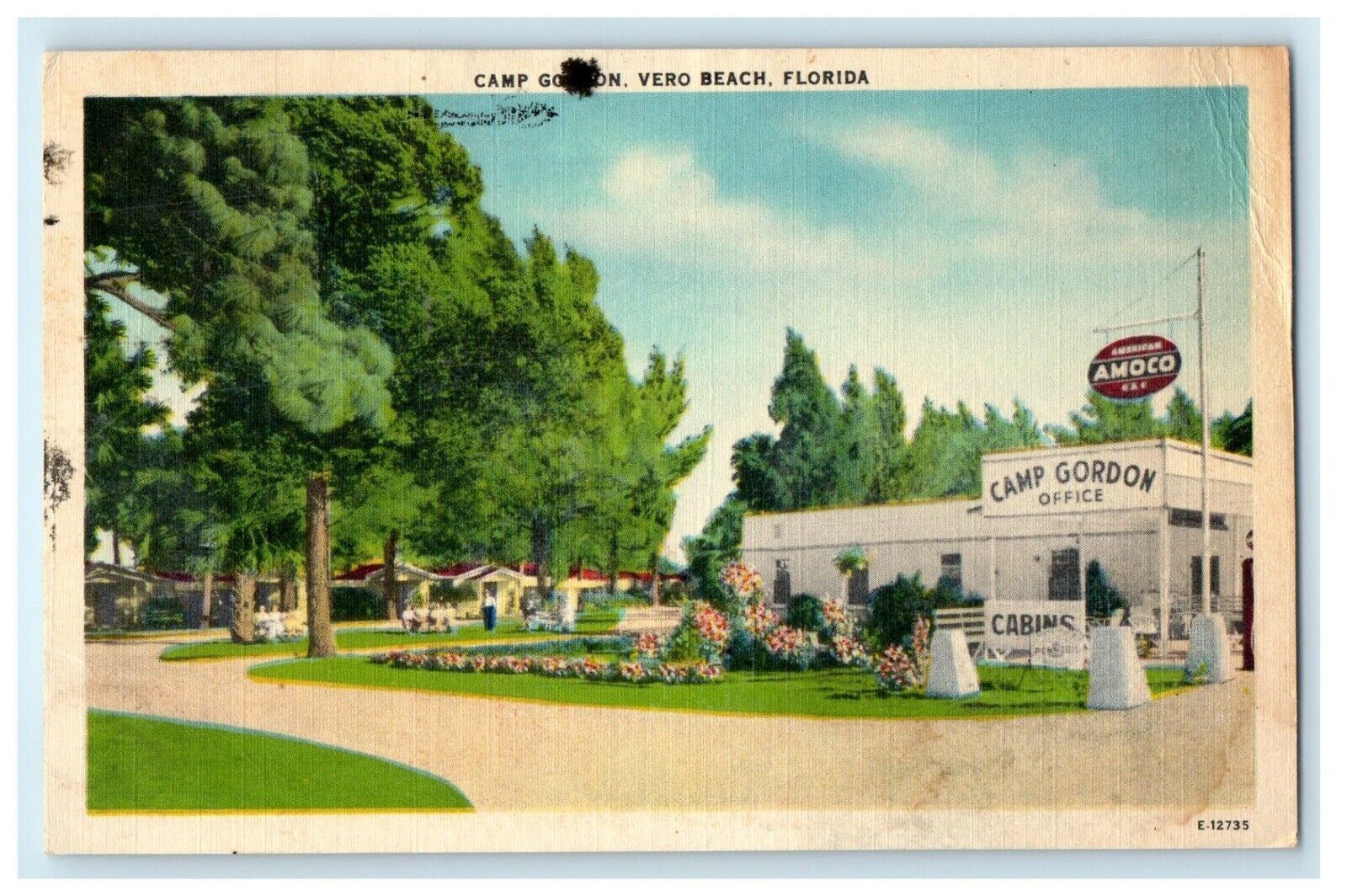 c1940's Camp Gordon Office Vero Beach Florida FL Unposted Vintage Postcard