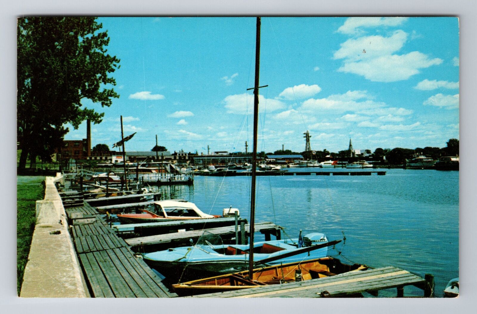 Saint-Jean-Quebec, Saint Jean Nautical Club, Antique Vintage Souvenir Postcard