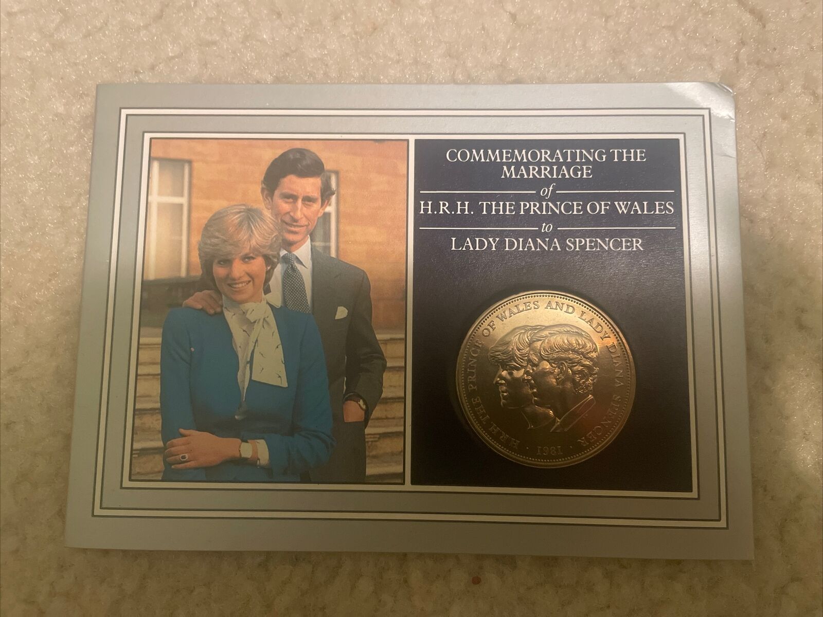 1981 Princess Diana And Prince Charles Commemorative Coin In Original Packaging