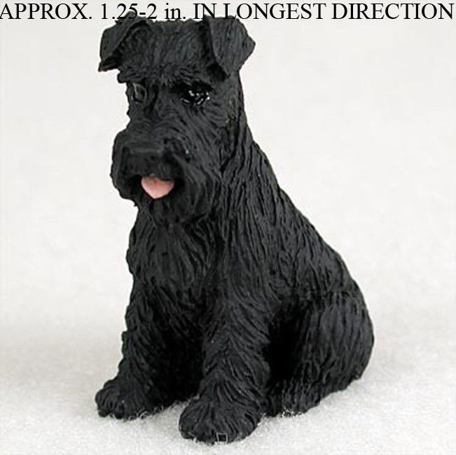 Schnauzer Mini Hand Painted Figurine Black Uncrop
