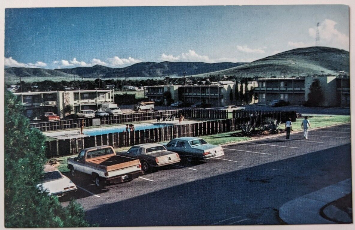 Alpine, Texas TX Postcard Vintage Highland Inn Across from Sul Ross University
