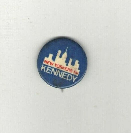 1980 DEMOCRATIC PRIMARY pinback Ted KENNEDY ( v President CARTER ) NEW YORK pin