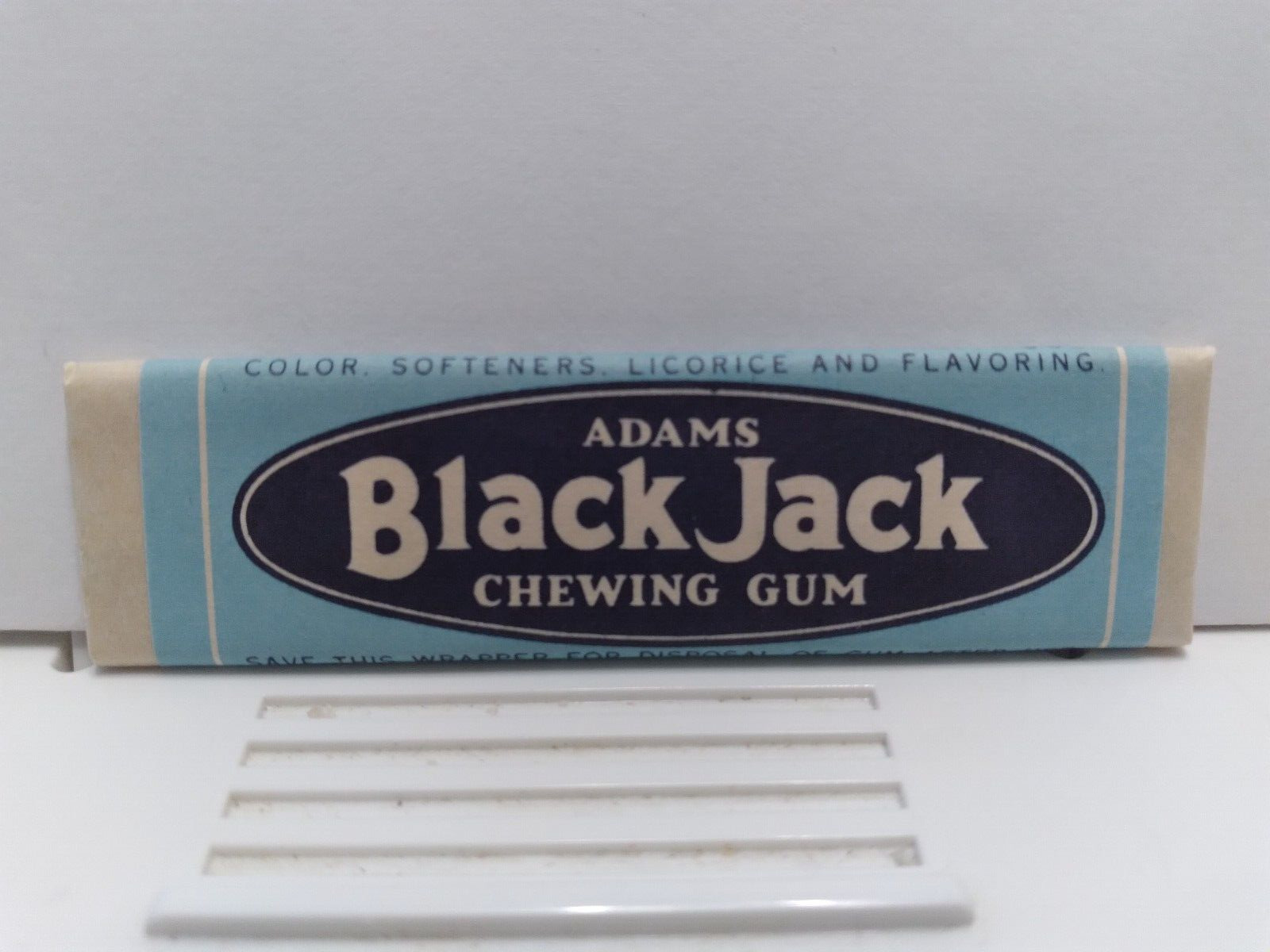 Vtg 1940\'s American Chicle Chewing Gum Wrapper Unopened Stick Adams Black Jack