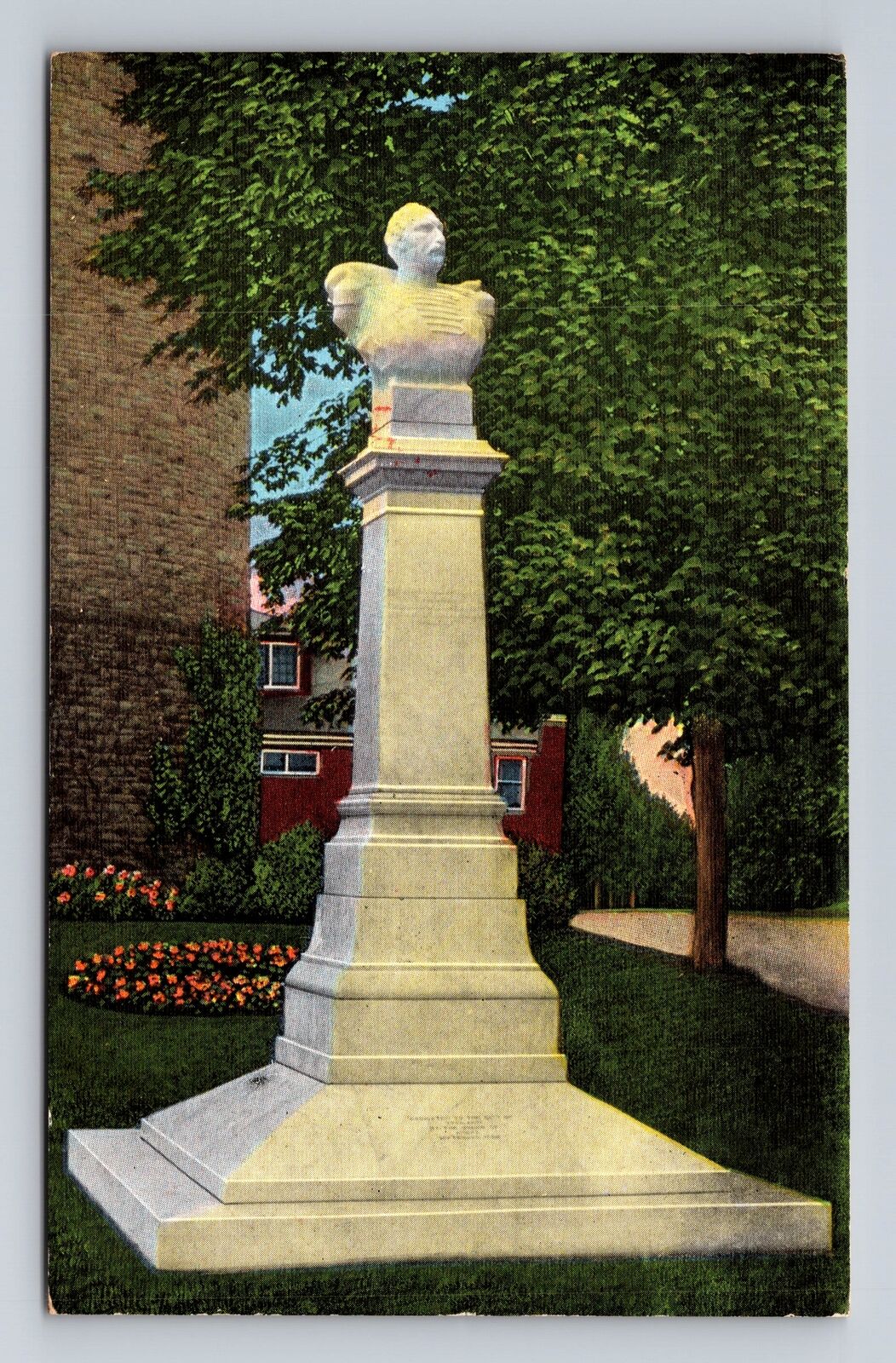 Ypsilanti MI-Michigan, Statue of Demetrius Ypsilanti, Vintage Souvenir Postcard