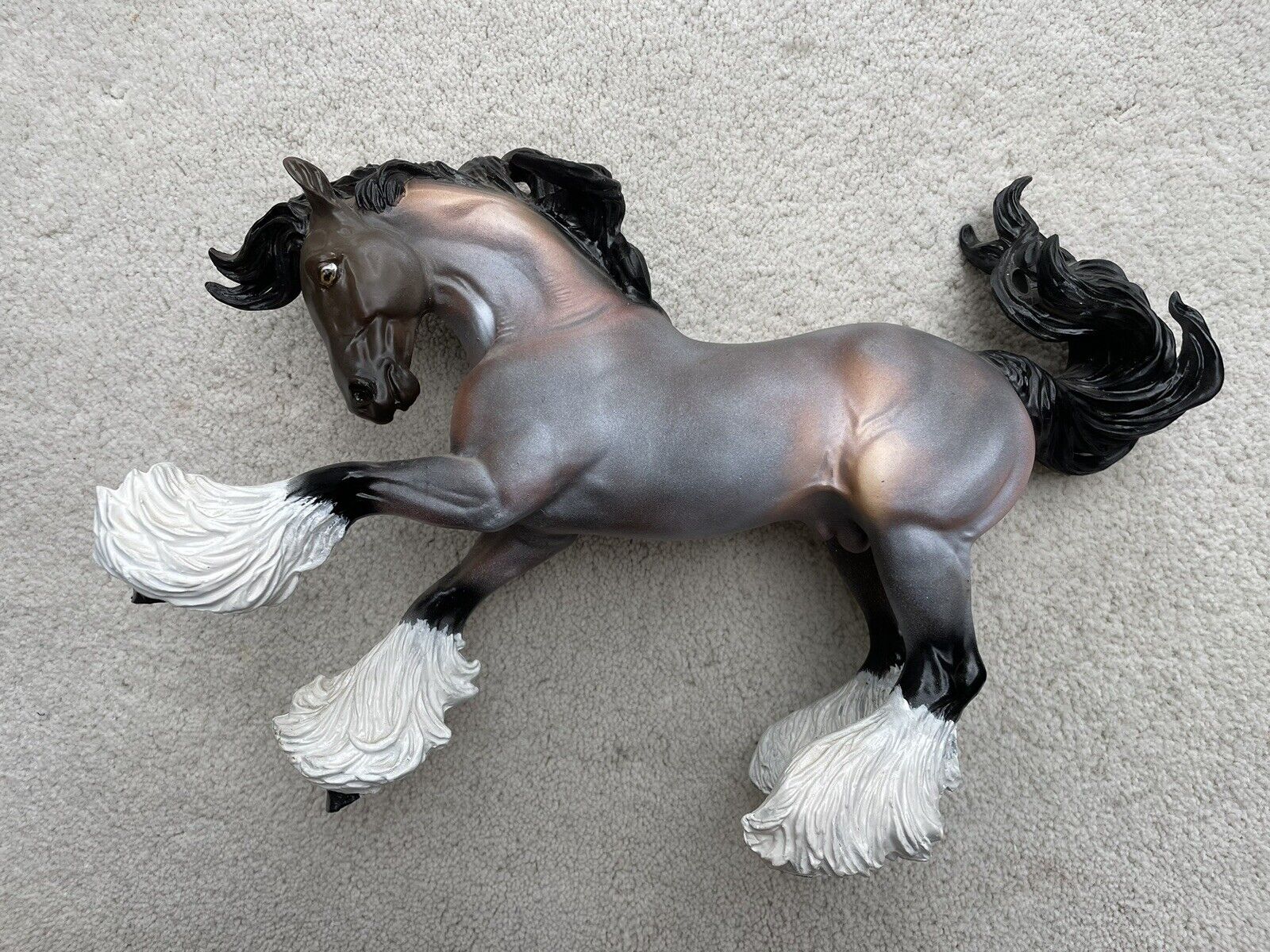 OOAK Stunning Custom Breyer Horse Bay Roan Gypsy Vanner Stallion Draft