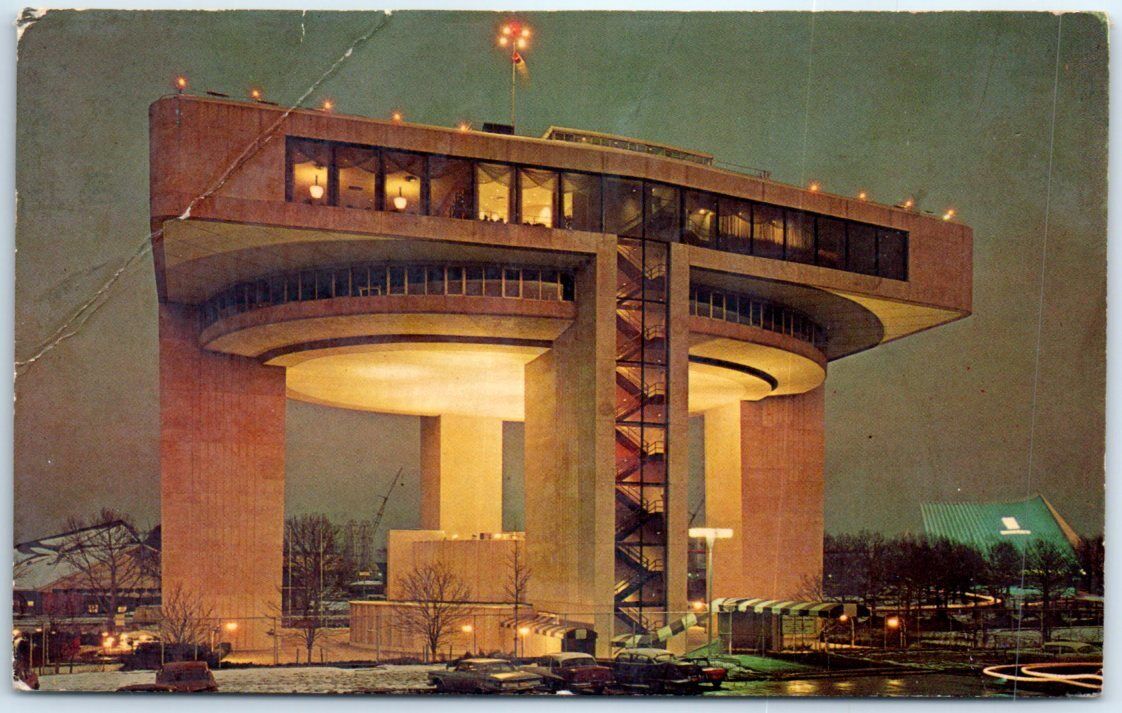 Postcard - The Port of New York Authority, Heliport & Exhibit Building, New York