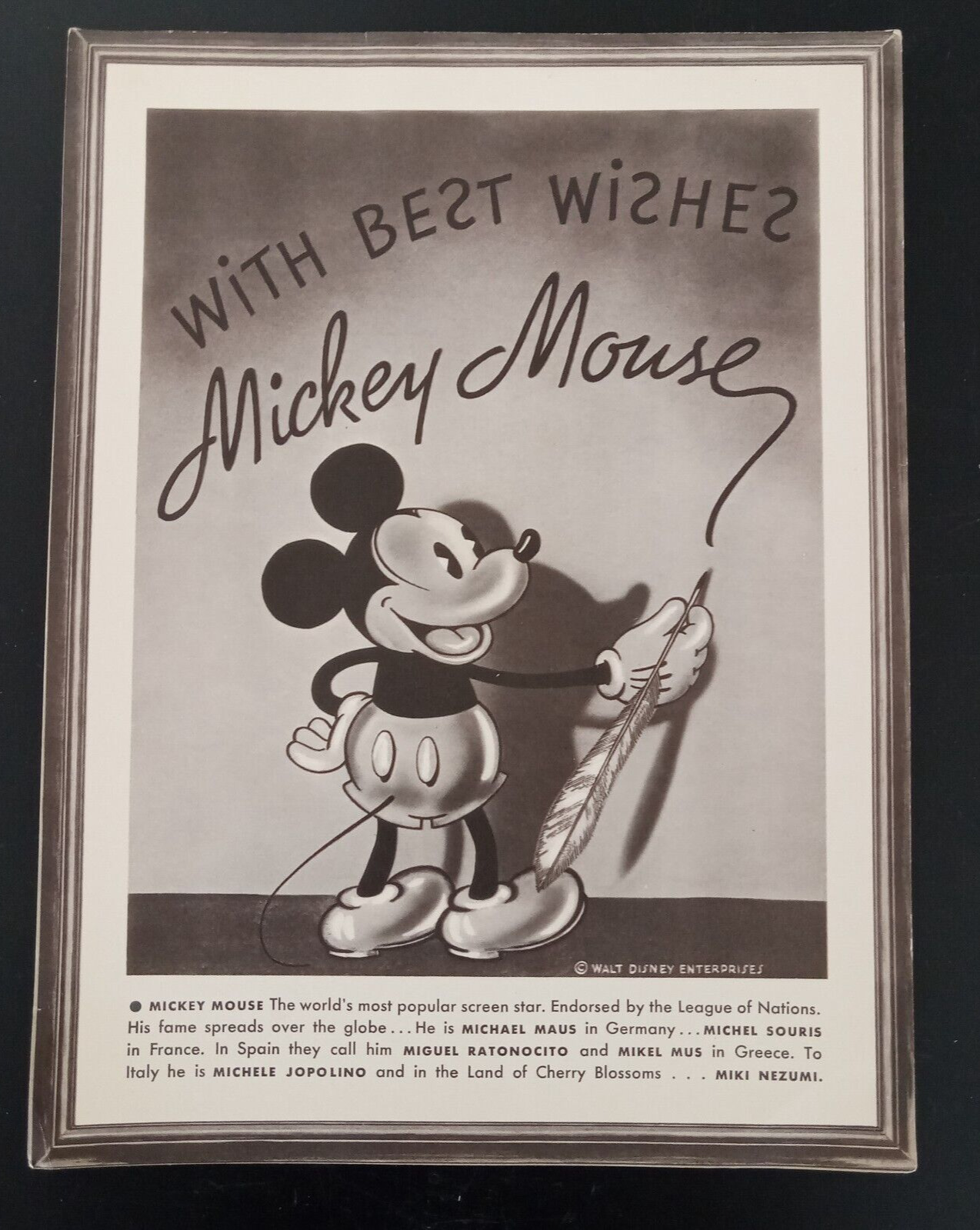 Mickey Mouse Congoleum Gold Seal Rugs Picture Walt Disney Enterprises c.1936