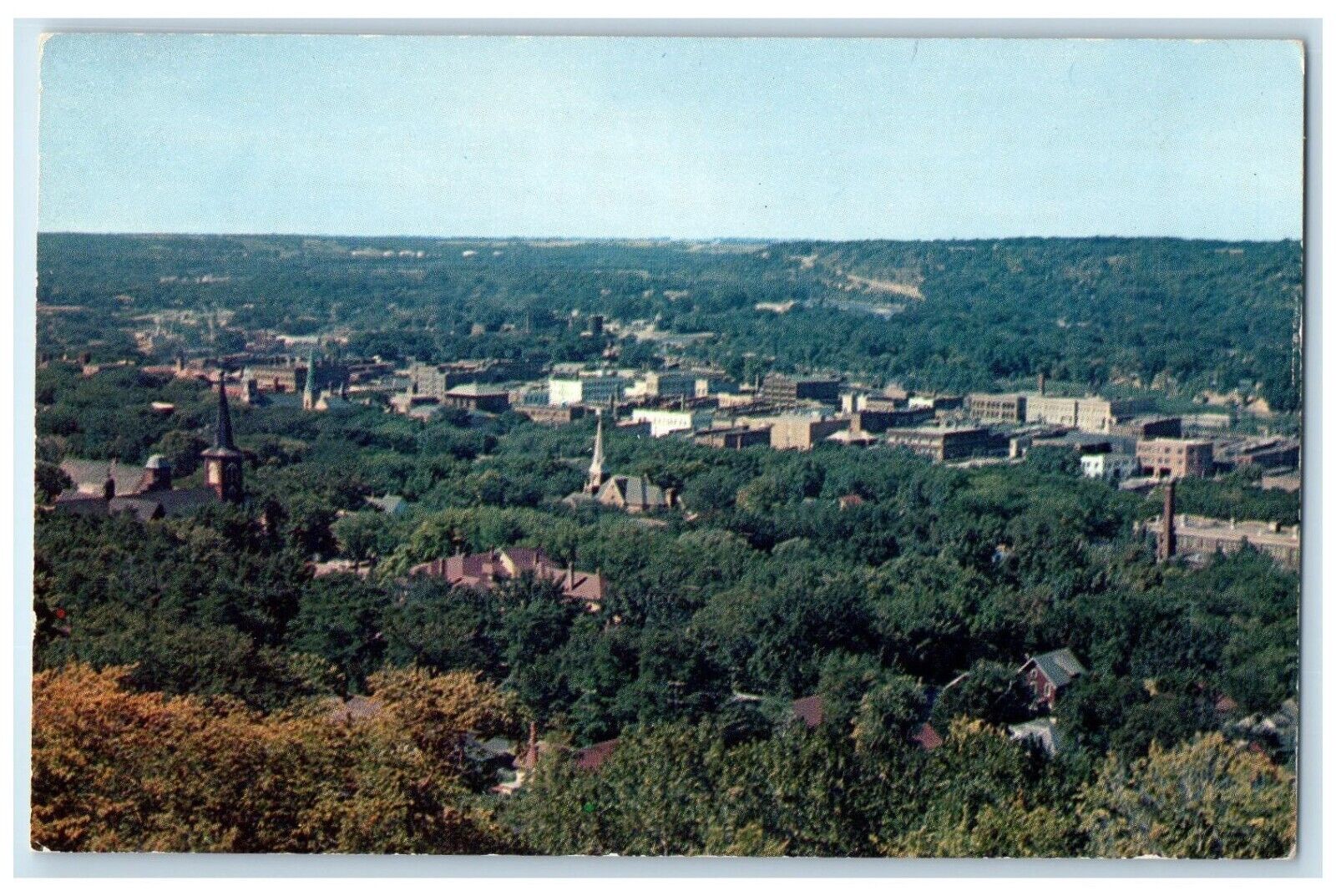 c1950's Bird's Eye View Of Mankato Minnesota MN Unposted Vintage Postcard
