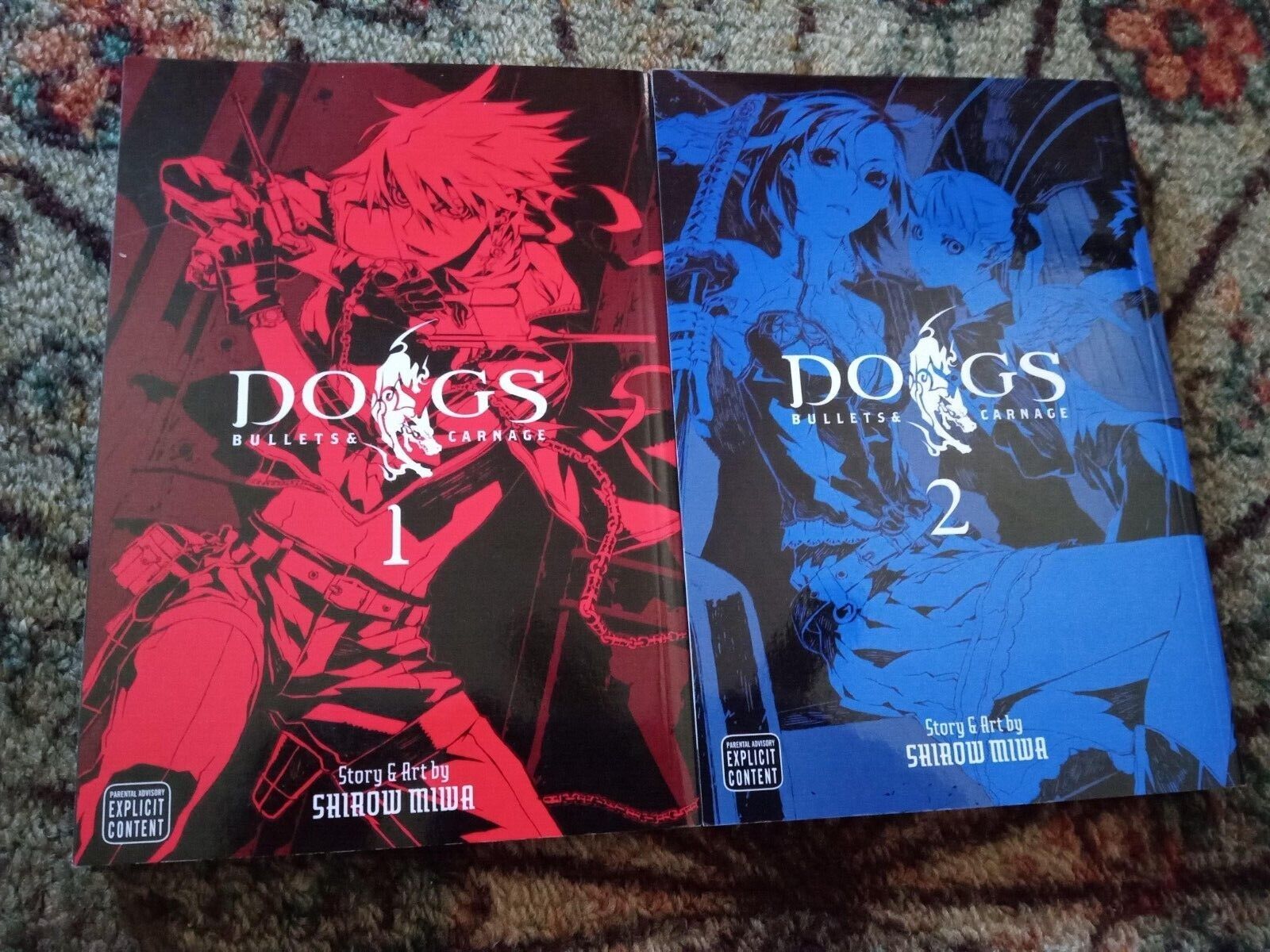 Dogs Bullets and Carnage Manga Lot Volume 1 2 VIZ Signature Shirow Miwa