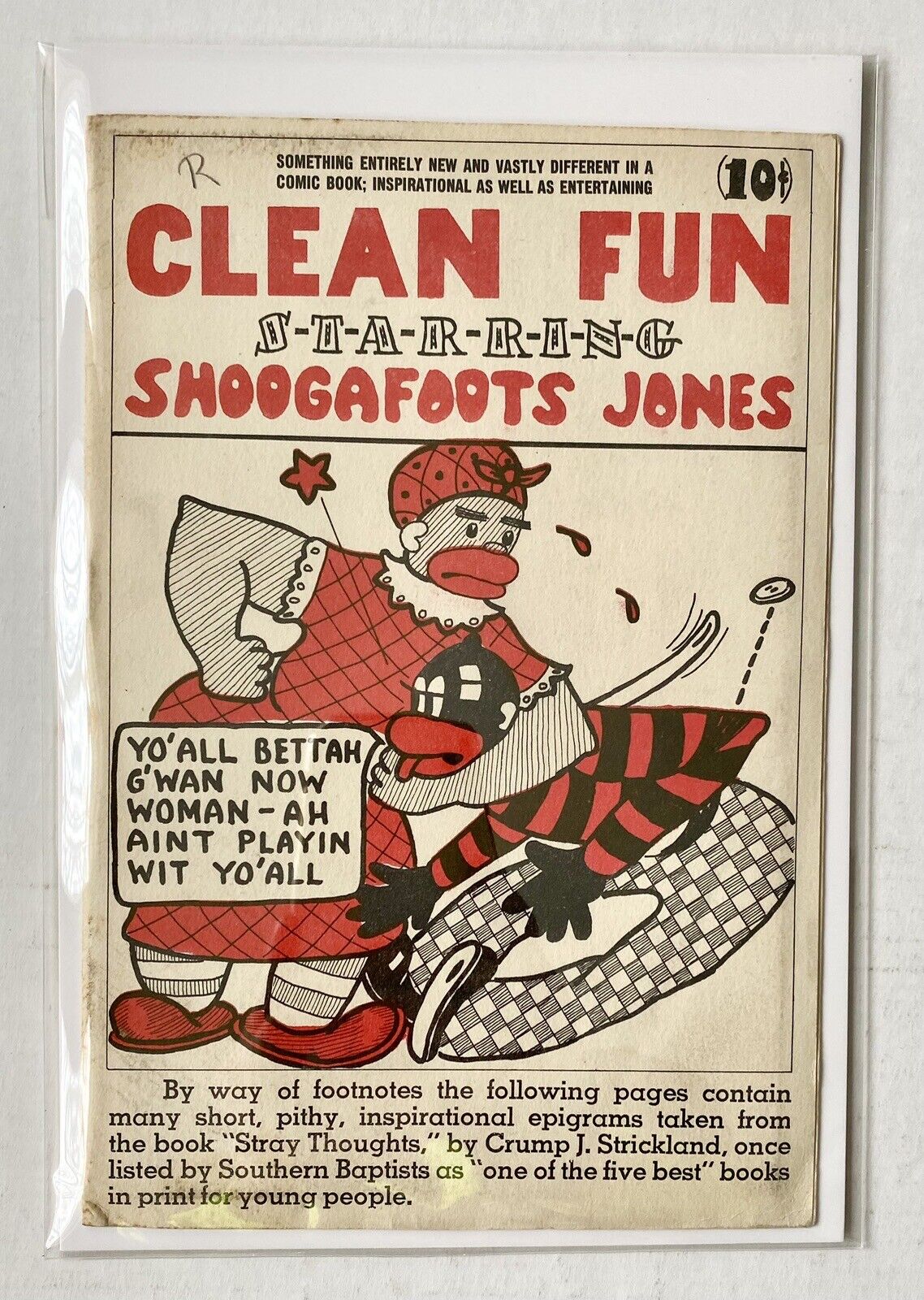 Clean Fun Starring Shoogafoots Jones 4.5 VG+ 1944 Specialty Book Company