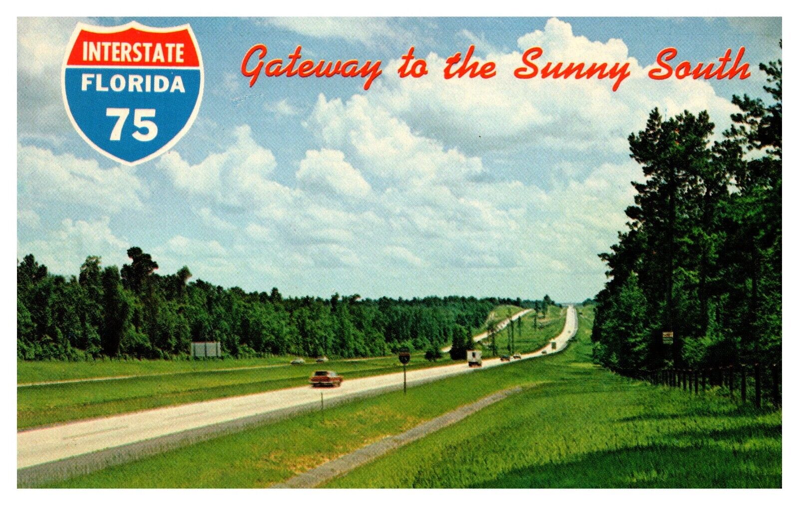 postcard Interstate 75 Florida-Gateway to the sunny south A1320