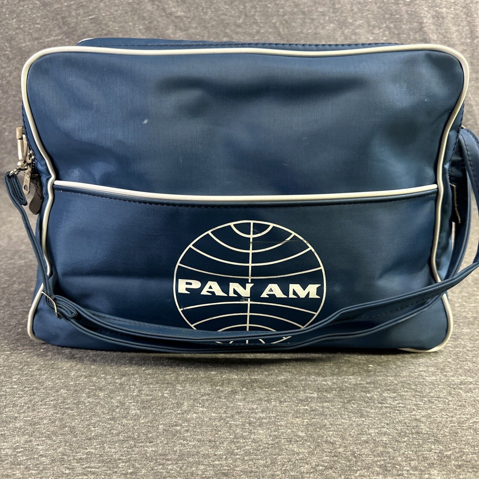Pan Am Airlines Carry On Bag Shoulder StrapMade Vintage 70’s Luggage Cary Bag