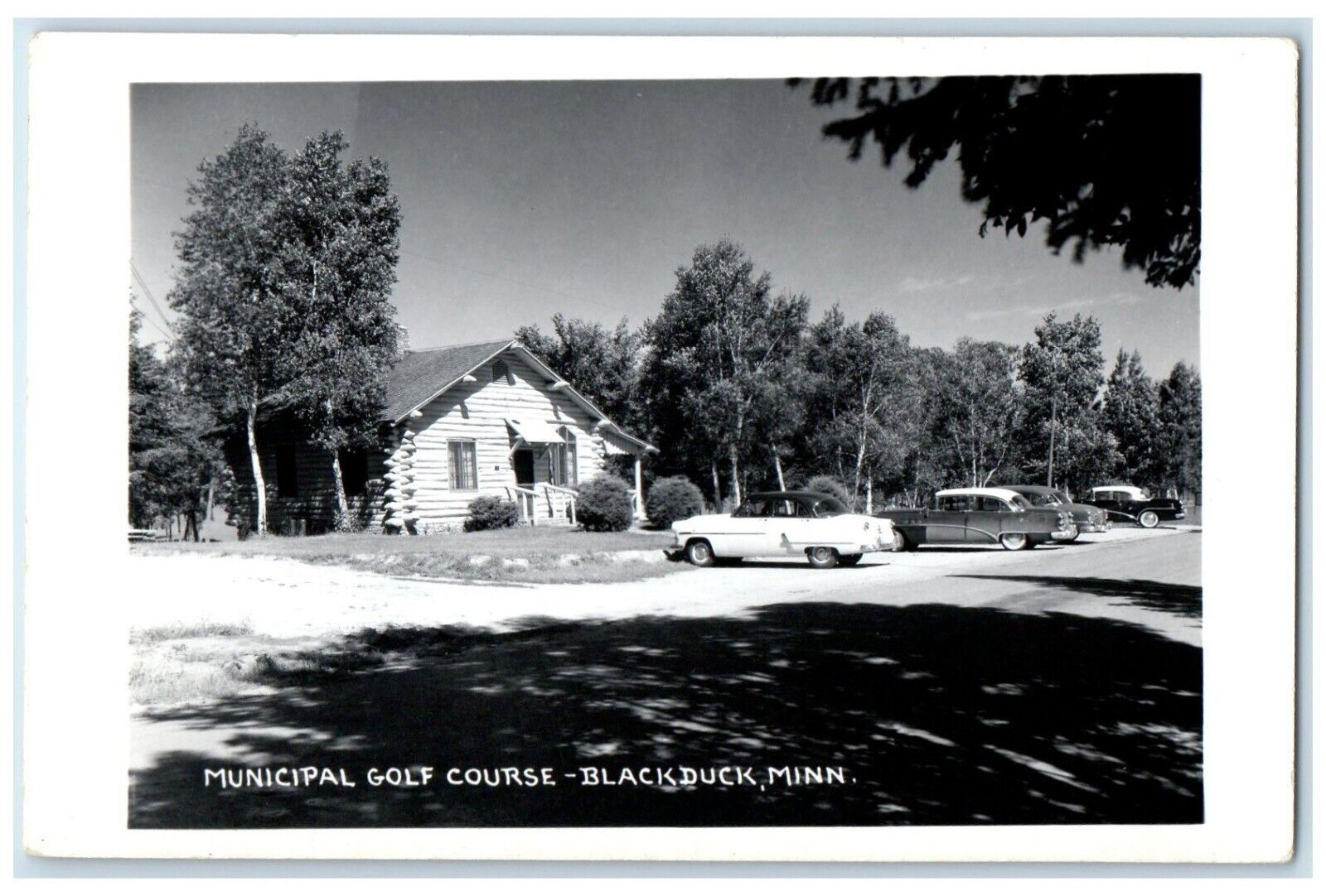 c1950's Municipal Golf Course Cars Blackduck Minnesota MN RPPC Photo Postcard