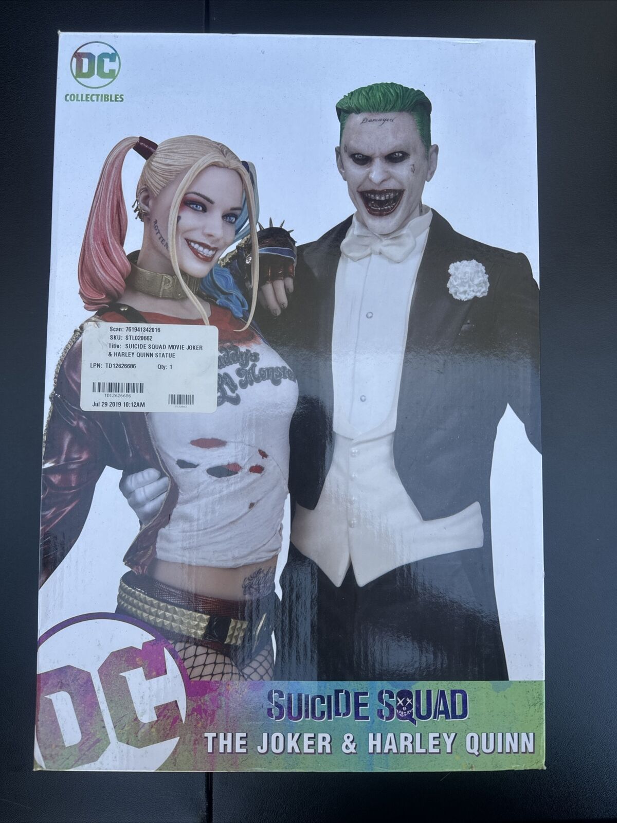 DC COLLECTIBLES SUICIDE SQUAD THE JOKER & HARLEY QUINN STATUE NEW U.S.