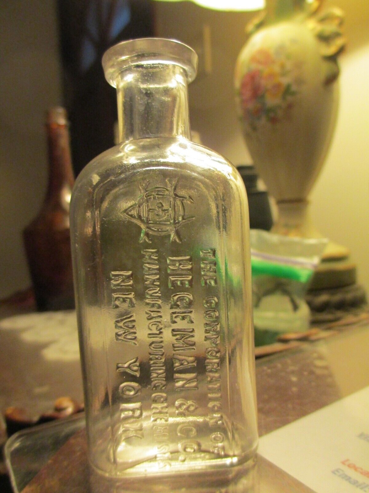 The Corporation of HEGEMAN & Co Medicine bottle New York 4 inch 1880\'s - 1910