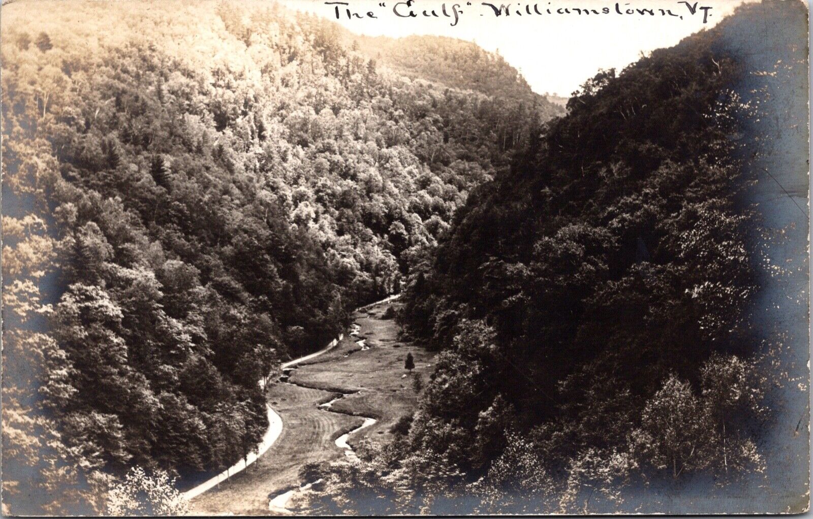 Real Photo Postcard The Gulf in Williamstown, Vermont