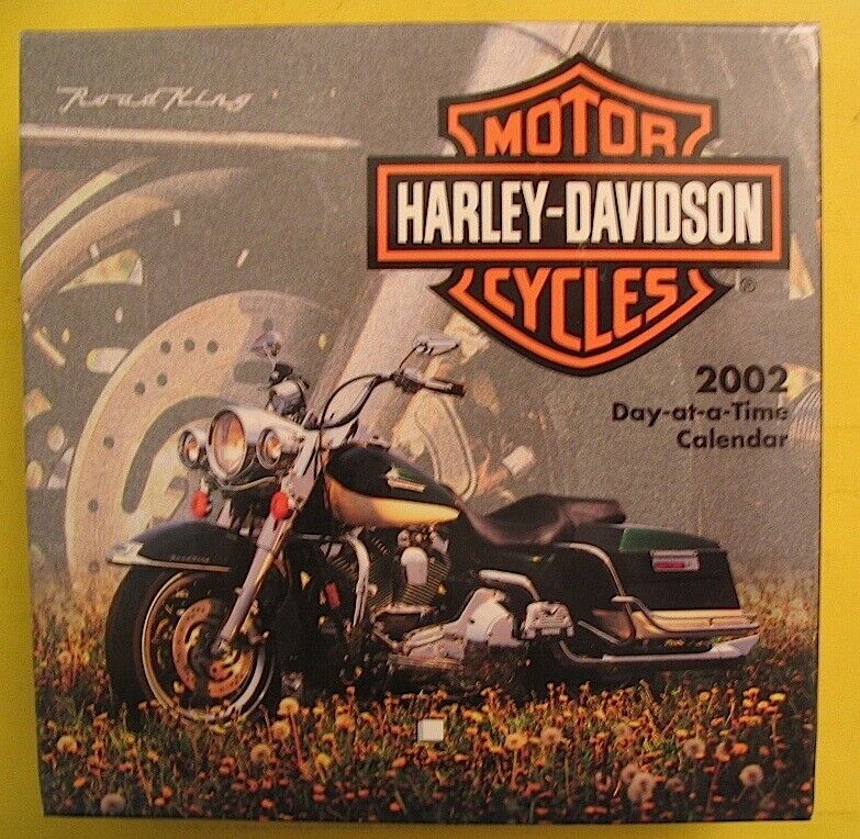 Harley-Davidson Motorcycles Calendar Vintage 2002 Box Day-At-A-Time Page-A-Day