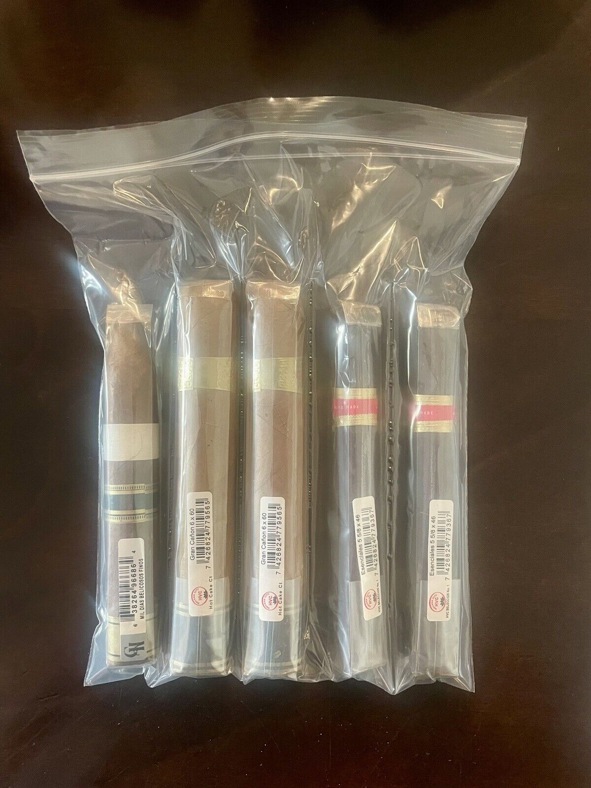 5-Compartment Split Cigar Bags Zipper Lock (50 bags) 8\