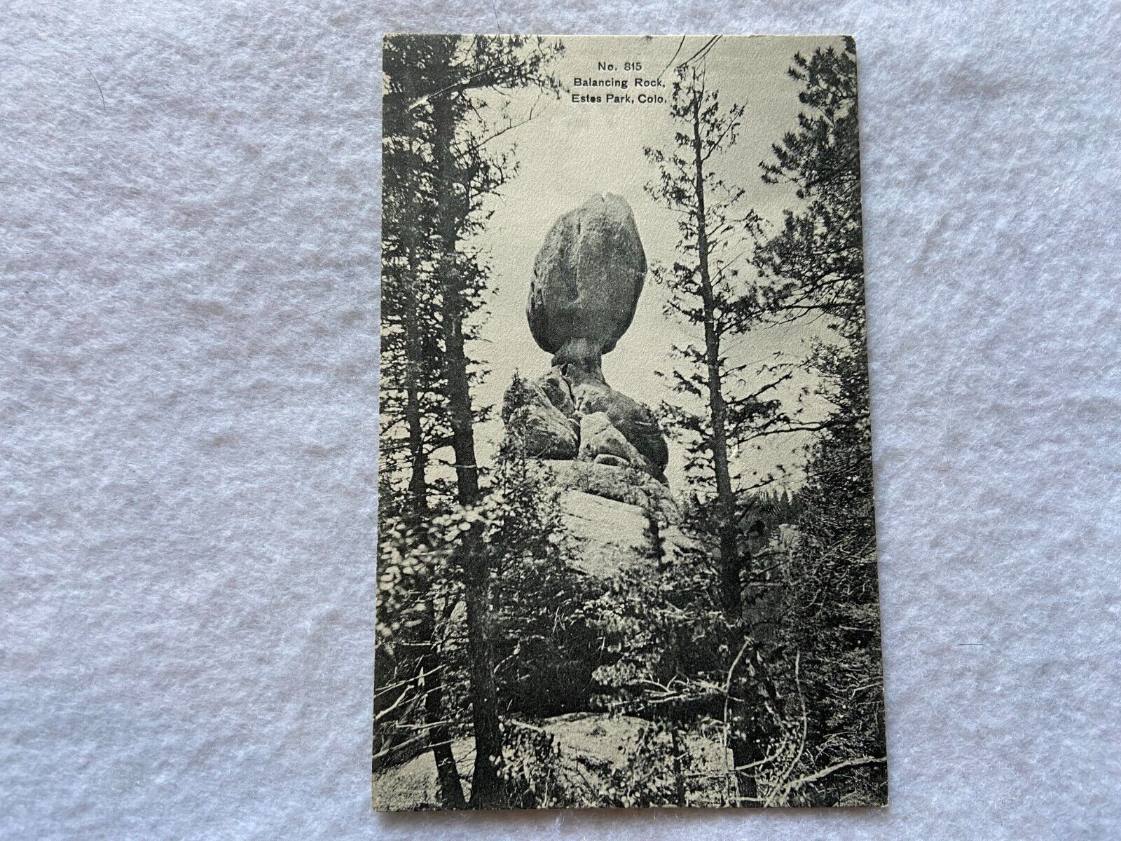 Balancing Rock, Estes Park, Colorado Vintage Postcard