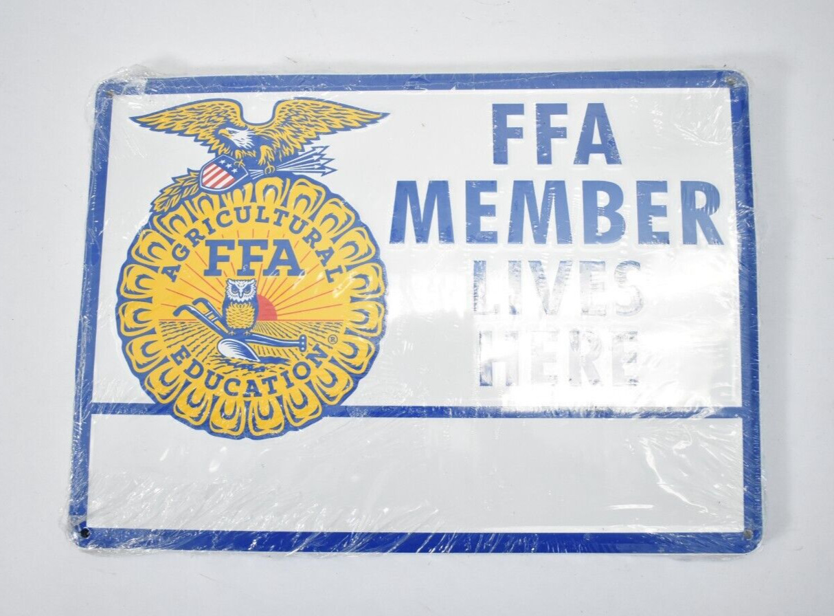 FFA Member Lives Here Future Farmers Of America Embossed Tin Sign Metal