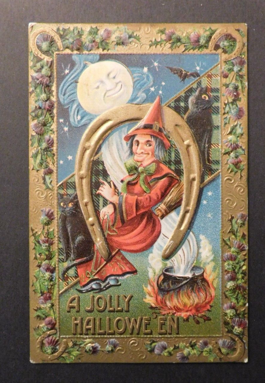 1900s USA Halloween Postcard Cover ? NY to Victor NY