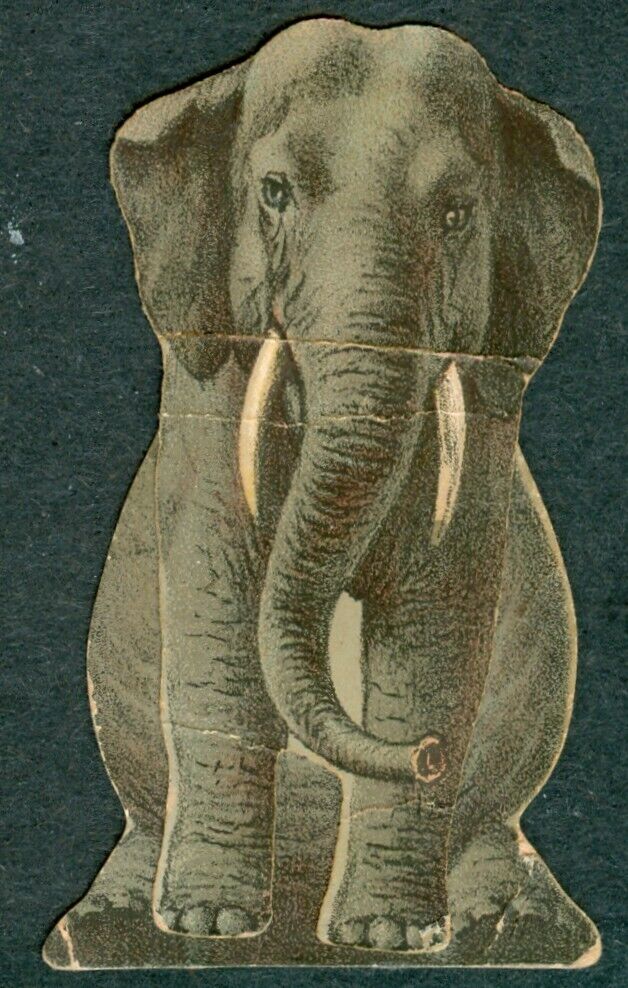 Elephant Die Cut Card F369 Magic Yeast Scarce Type Advertising Chicago Toy 1895