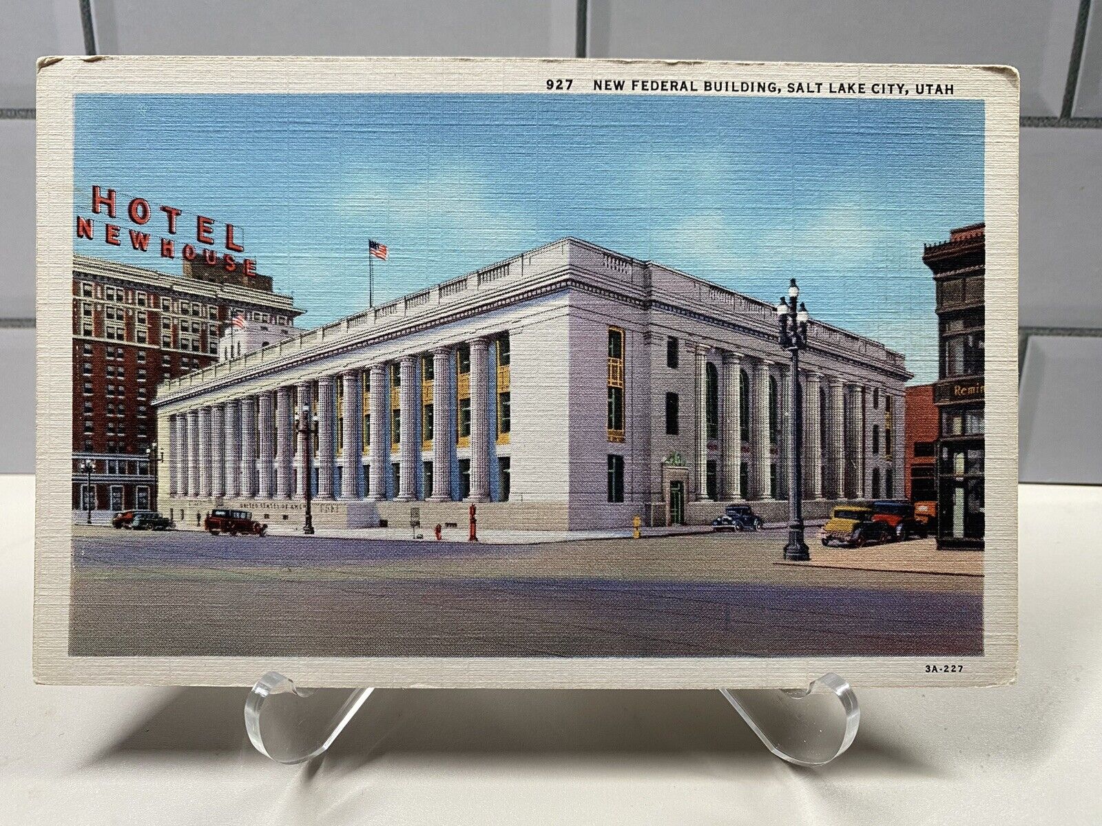 c1930s Salt Lake City,UT New Federal Building Utah Vintage Linen  Postcard