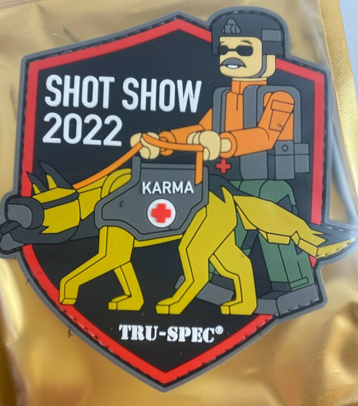 Tru-Spec 2022 SHOT SHOW Las Vegas Lego Man K9 PVC Morale Patch Tactical 