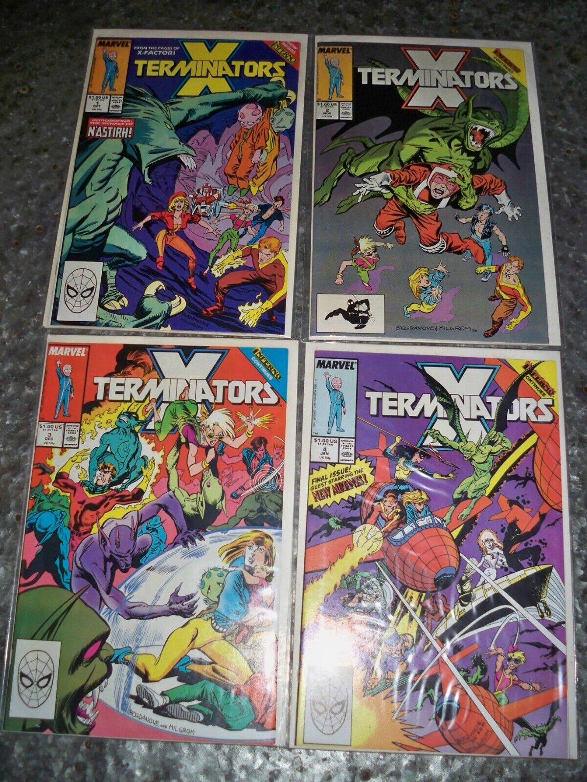 X-Terminators #1-#4 Complete Limited Series Marvel 1988 HIGH GRADE