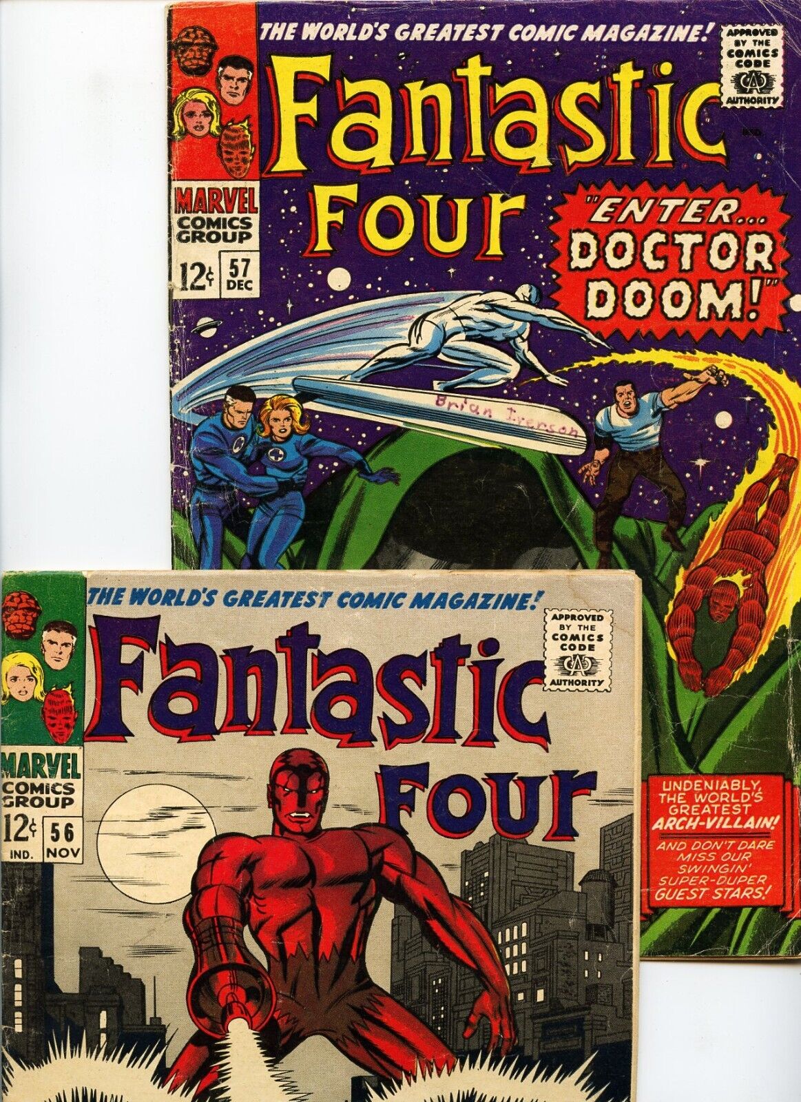 Fantastic Four #56 and #57 Marvel Comics Lot of 2 Books