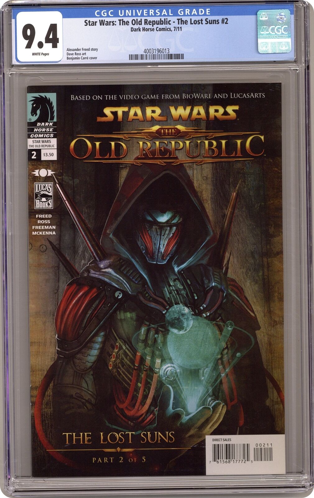 Star Wars The Old Republic The Lost Suns #2 CGC 9.4 2011 4003196013