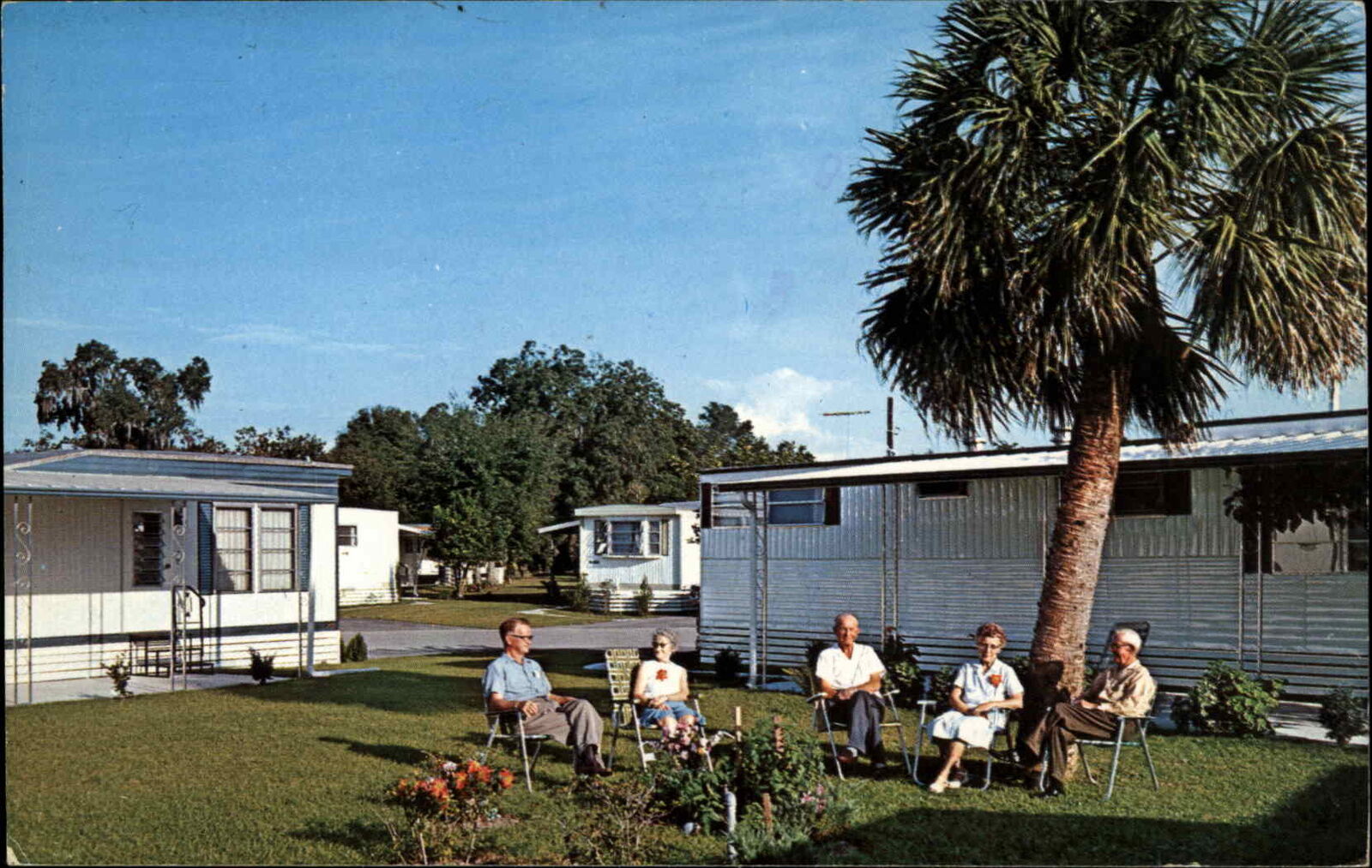 Kissimmee Florida FL Trailer Park c1950s-60s Postcard