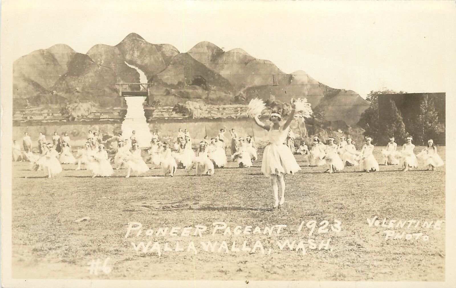 RPPC Postcard; 1923 Pioneer Pageant, Walla Walla WA, Valentine Photo Unposted