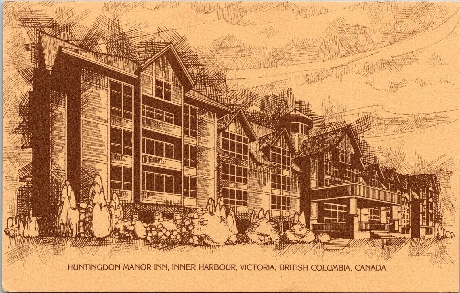 Huntingdon Manor Inn Inner Harbour Victoria British Columbia BC Canada Postcard