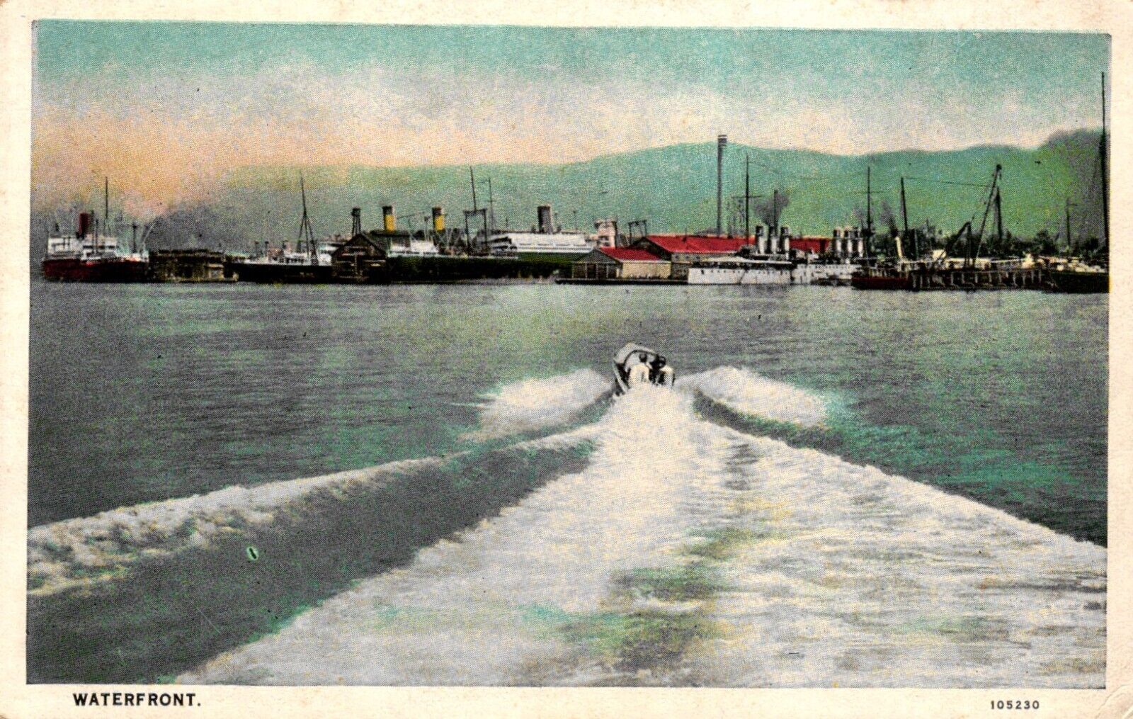 Passenger Liners Government Transports Waterfront Postcard