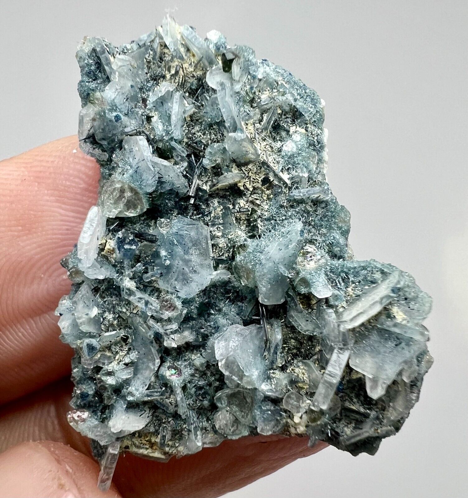 Beautiful Tiny Vorobevite Crystals On Matrix. Badakhshan, AFG 23 CT.