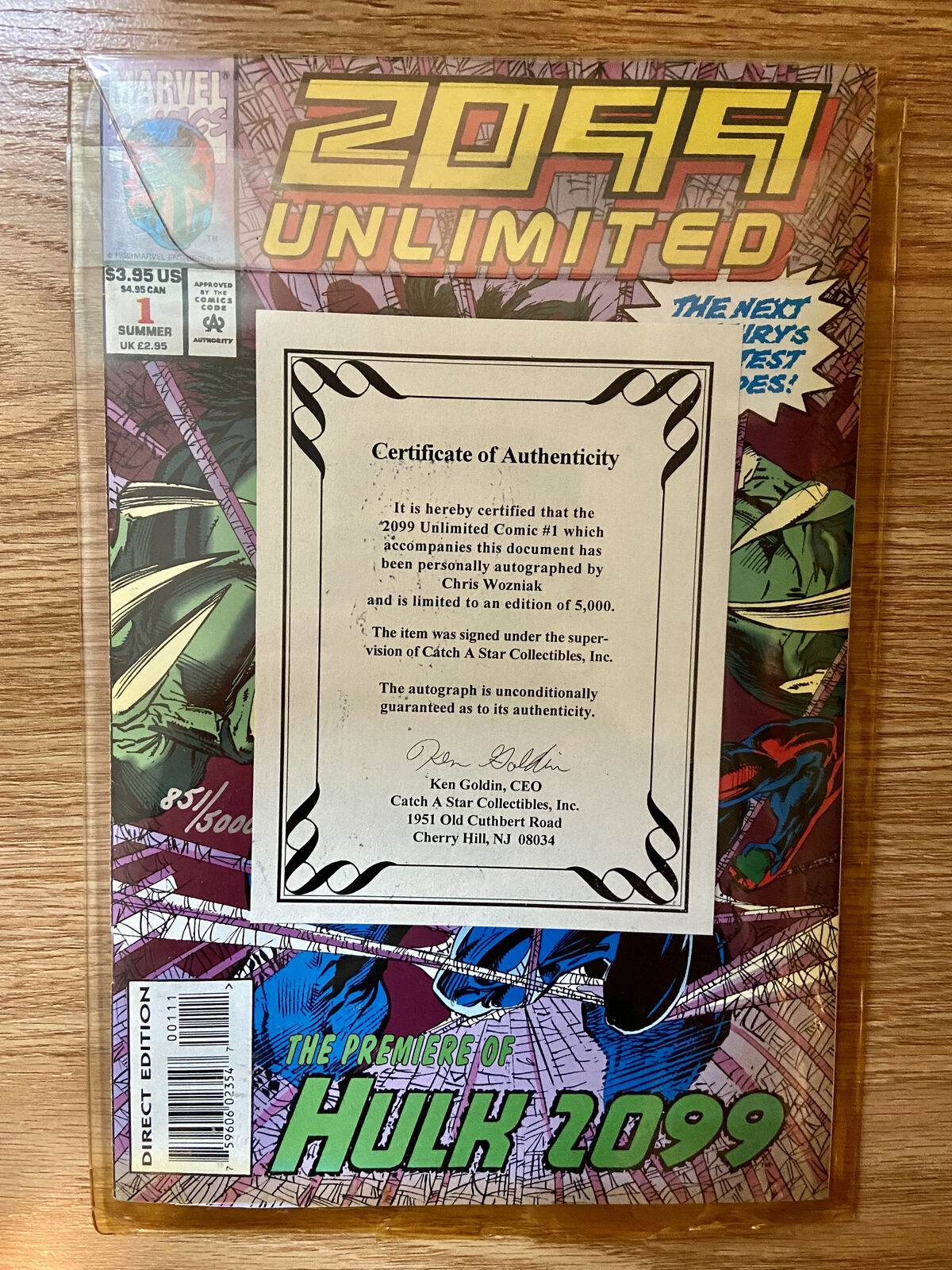 2099 Unlimited #1 featuring the Incredible Hulk Signed by Chris Wozniak