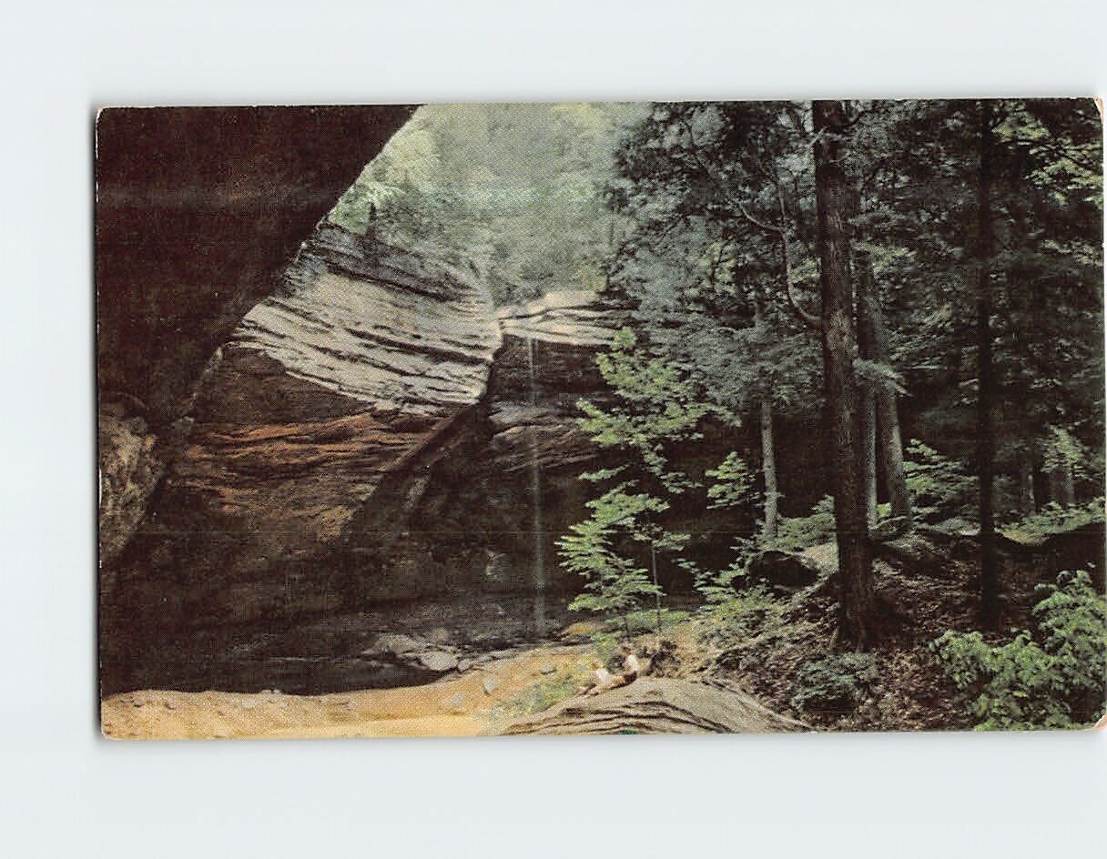 Postcard Ash Cave at Hocking Hills State Park South Bloomingville Ohio USA