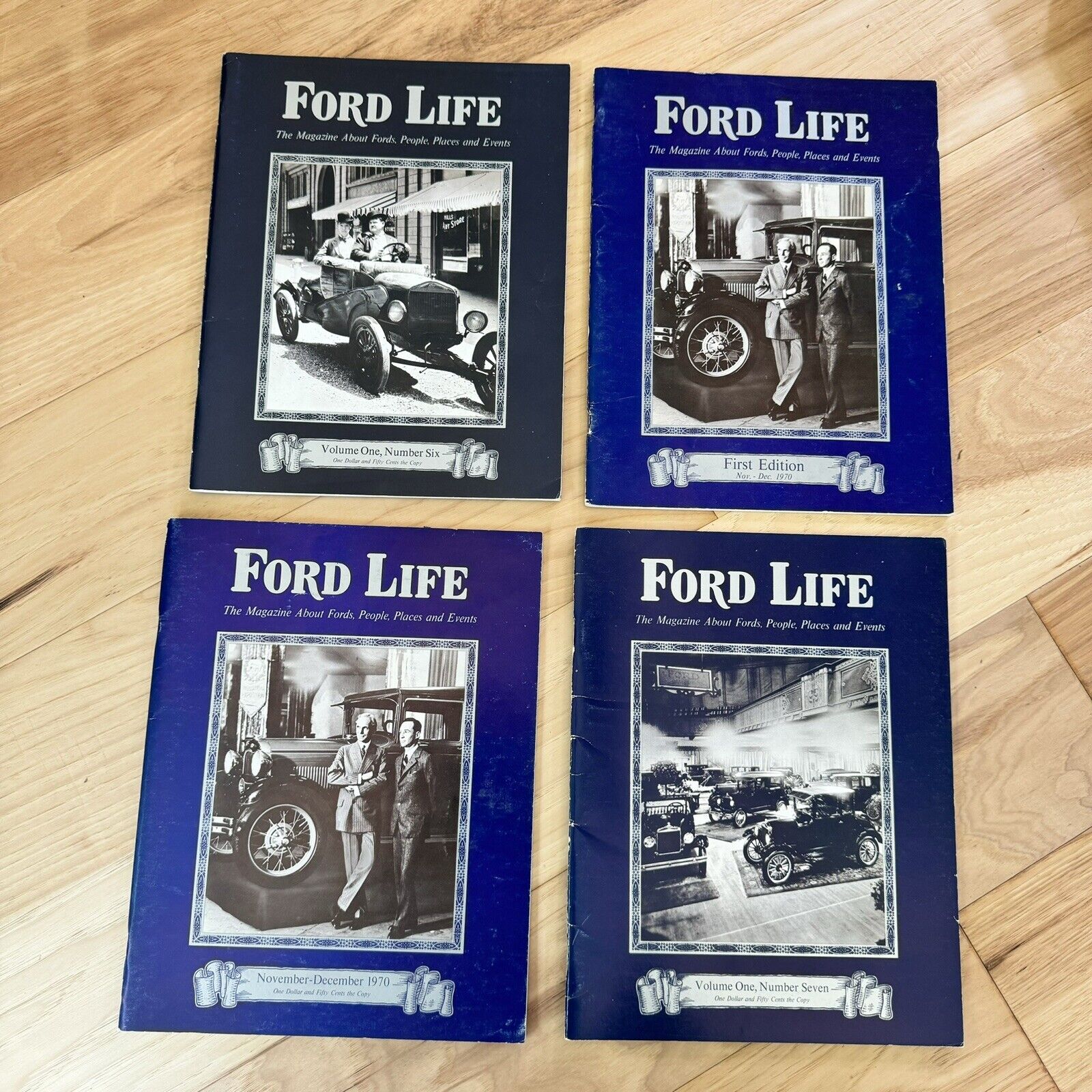 Vtg 1970s FORD LIFE Magazine Fords, People, Places & Events Automotive 4pc Lot