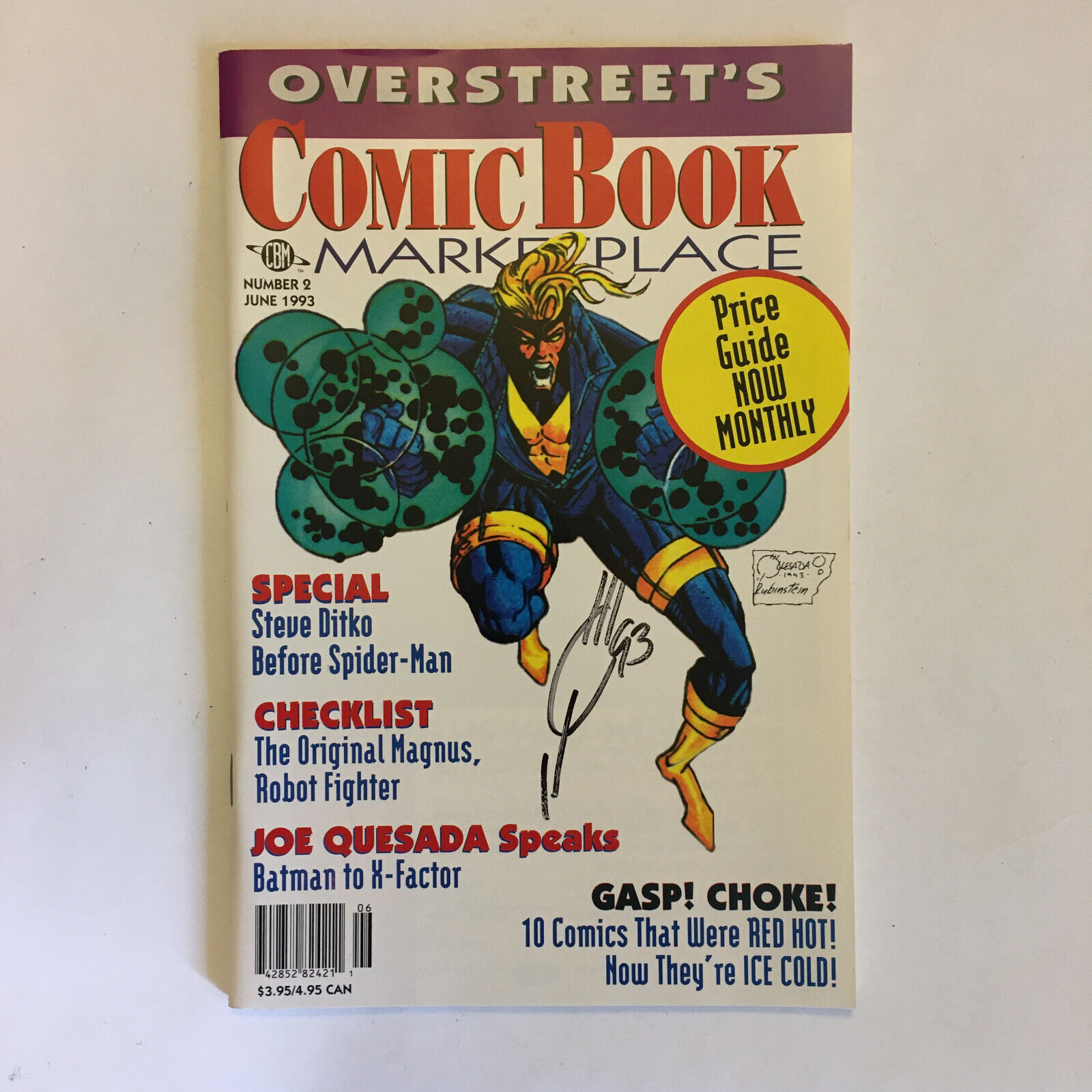 Overstreet\'s Comic Book Marketplace No. 2 June 1993 Autographed by Joe Quesada