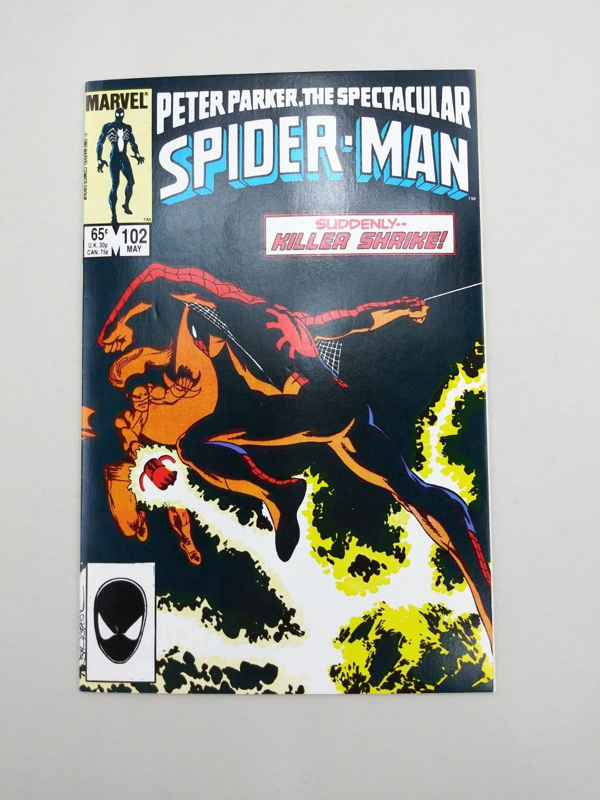 Peter Parker The Spectacular Spider-Man #102 Marvel 1985 Killer Shrike VF