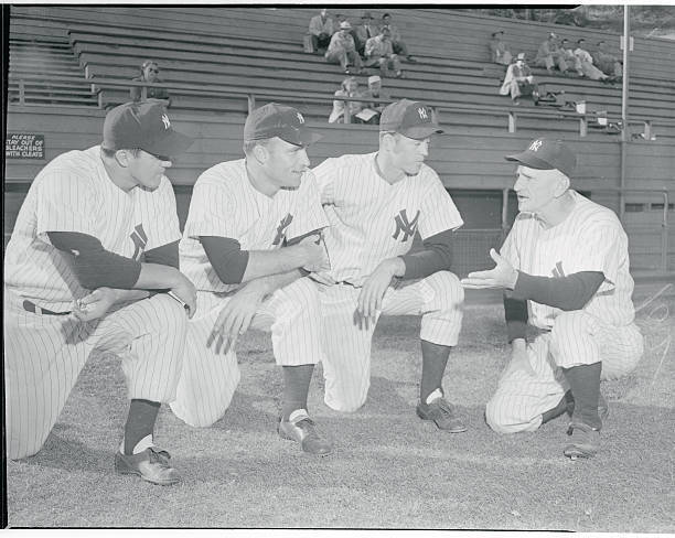 N.Y. Yankees Discussing Plays - Casey Stengel, N.Y. Yankees\' M - 1953 Old Photo