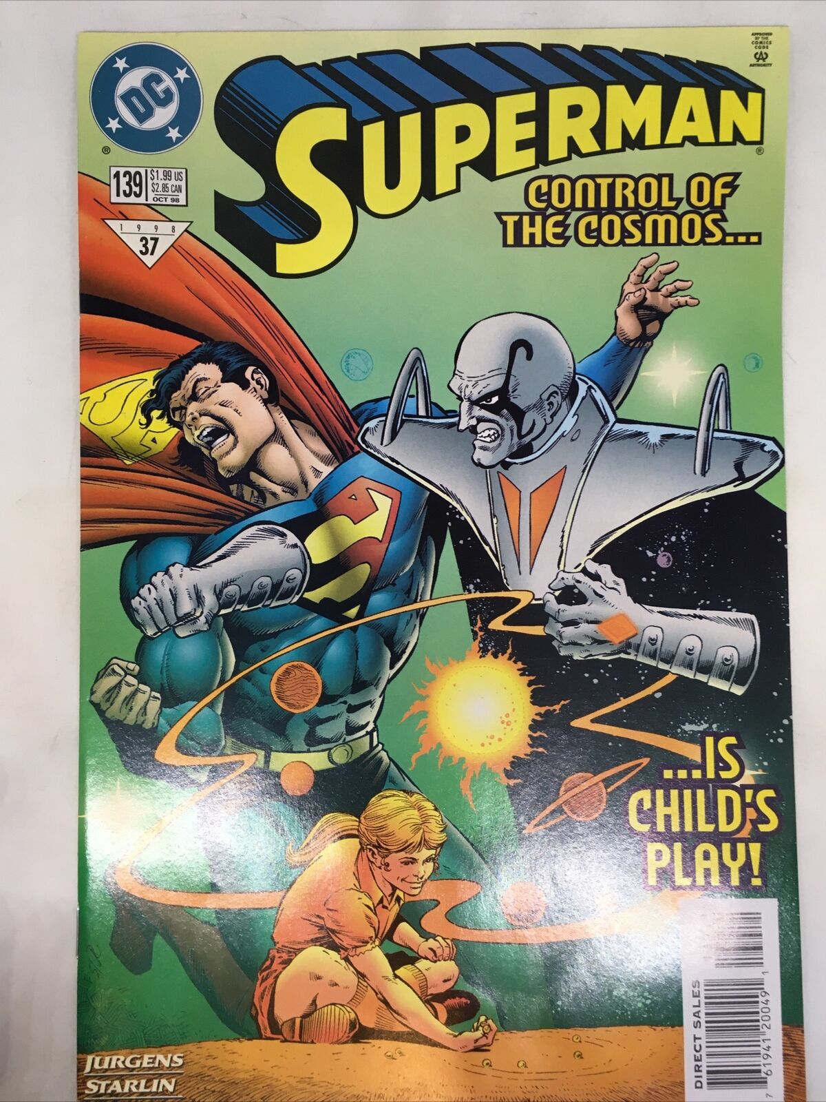Superman #139  October 1998 White Pages Comic Book.
