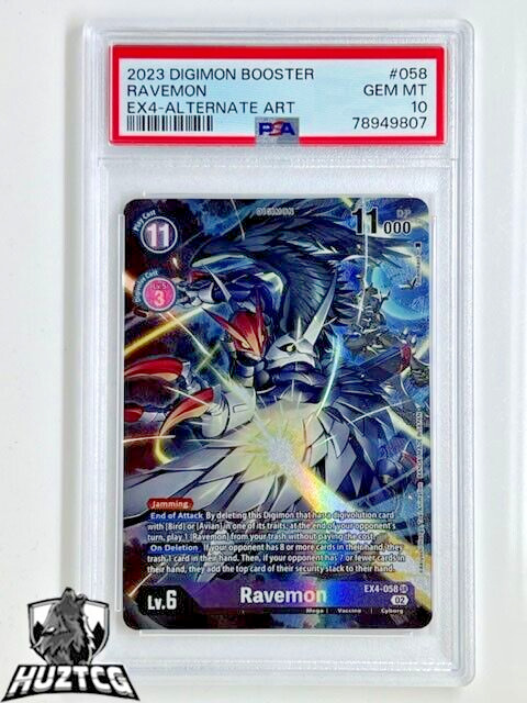 Digimon - Ravemon - EX4-058 - SR - Super Rare - Alternate Art - PSA 10
