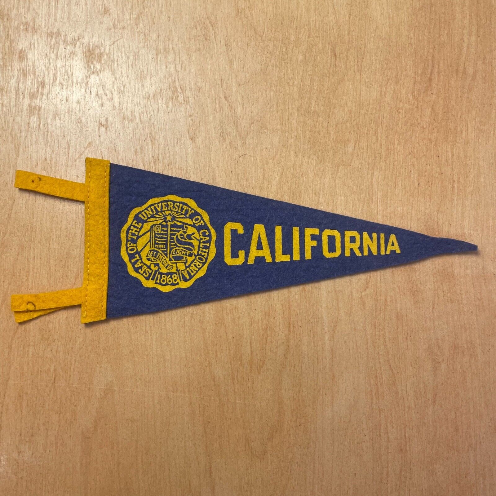 Vintage 1950s University of California 5x9 Felt Pennant Flag