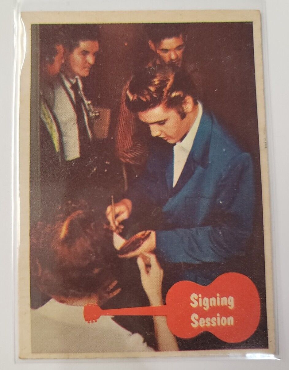 1956 Topps Elvis Presley #18 Signing Session