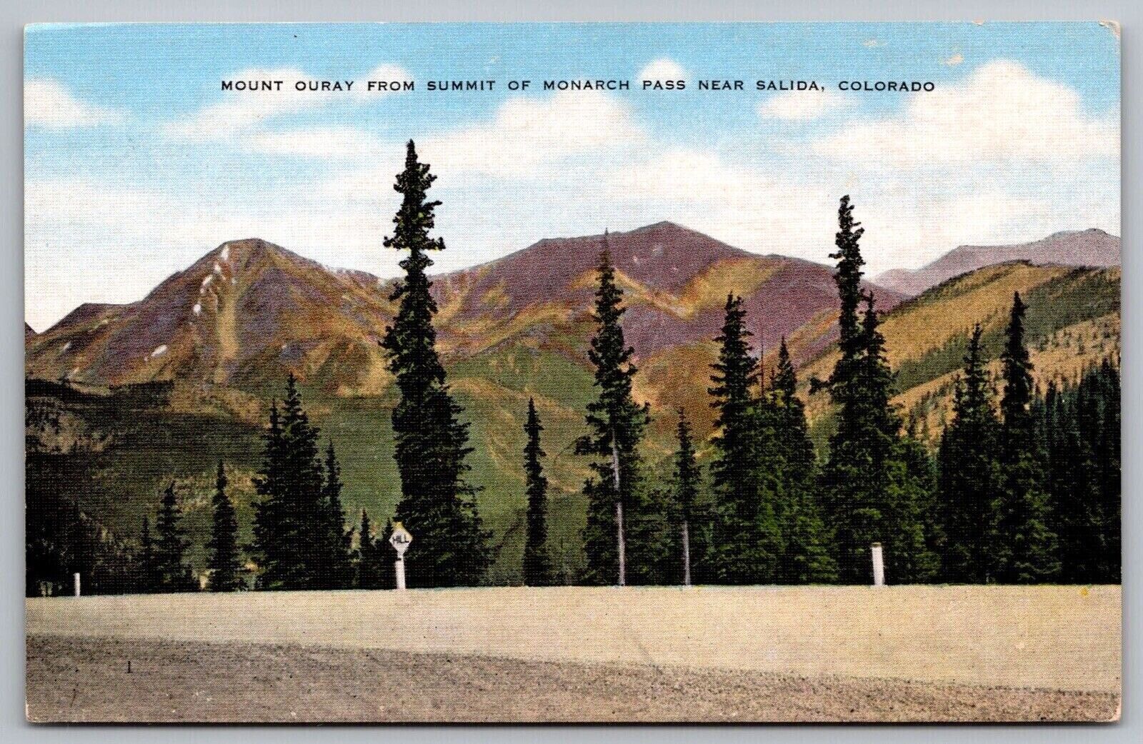 Mount Ouray Summit Monarch Pass Salida Colorado Mountains Forest VNG Postcard