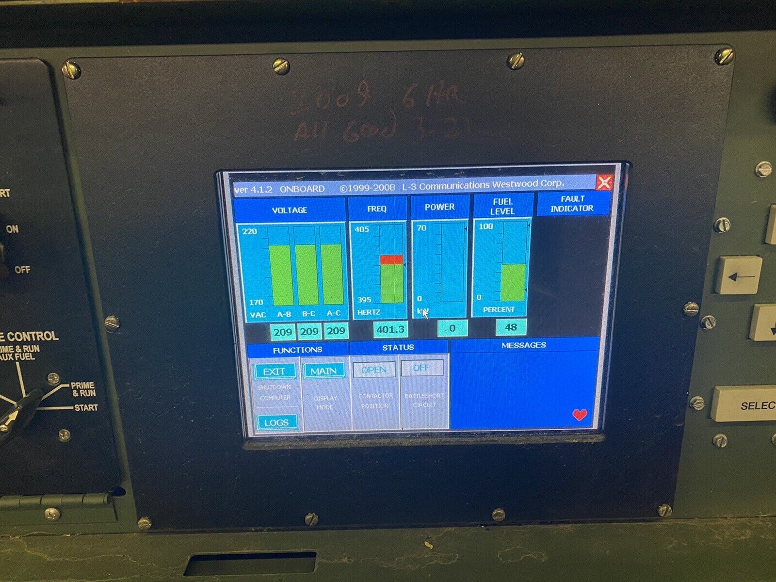 Mep 805 815 806 816 B Generator Control Screen Lcd Display